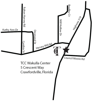 Map to TCC Wakulla Center